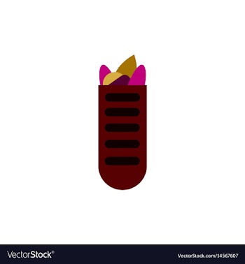 Street food sandwich in baguette flat style vector image