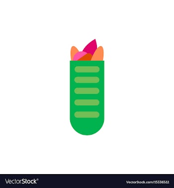 Street food sandwich in baguette flat style vector image