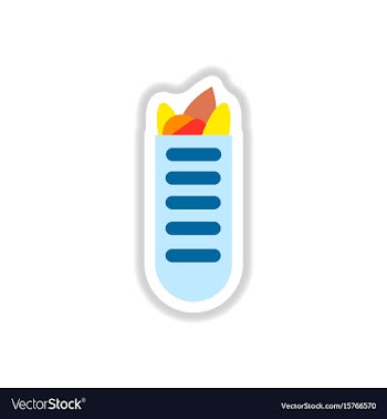 Street food sandwich in baguette flat style vector image