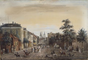 Street in stockholm (drottninggatan), 1808 | Free Photo - rawpixel