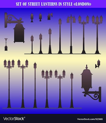  					Street lanterns vector image														