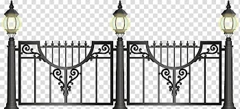 Street light Fence Lantern Gate, Fence Lighting transparent background PNG clipart