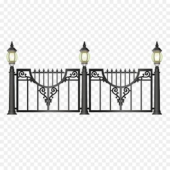 Street light Fence Lantern - Retro iron bar fence 