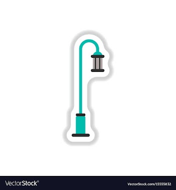 Street light icon street lamp in paper sticker vector image