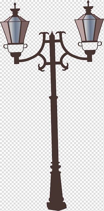 Street light Lamp Light fixture, Classical Brown street lamp transparent background PNG clipart