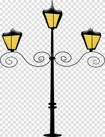 Street light Lamp Light fixture, Hand-painted lamps transparent background PNG clipart