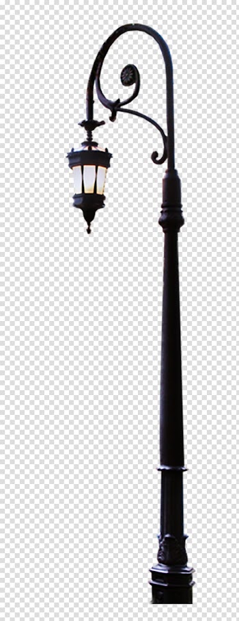 Street light Light fixture Icon, European classical street lamp decoration pattern transparent background PNG clipart