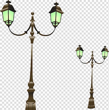 Street light Lighting, hand-painted street light transparent background PNG clipart