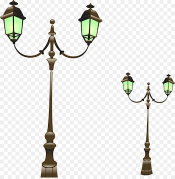 Street light Lighting - Vector hand-painted street light 