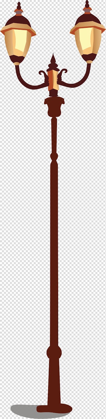 Street light Lighting, Yellow hand painted street lamp transparent background PNG clipart