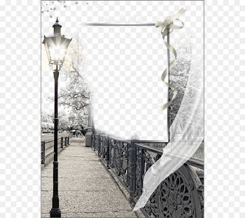 Street light Picture frame - Roadside freehand cartoon frame background 