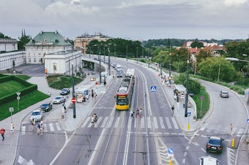 Street running tram stops