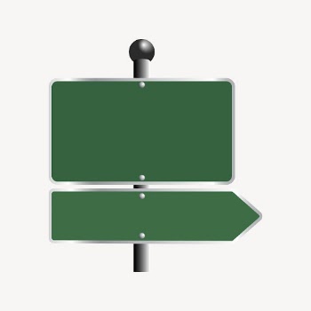 Street signs sticker, green illustration | Free Vector - rawpixel