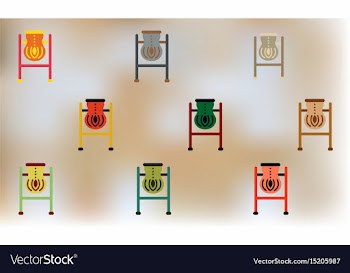 Street trash urn garbage bin vector image