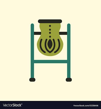 Street trash urn garbage bin vector image