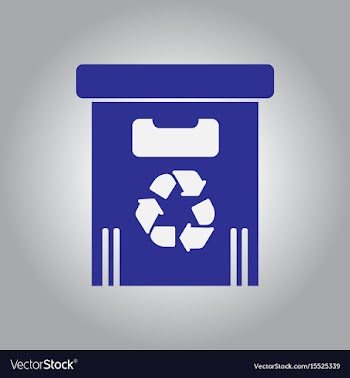 Street trash urn garbage bin vector image