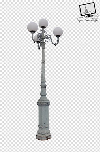 Streetlight, white light post transparent background PNG clipart