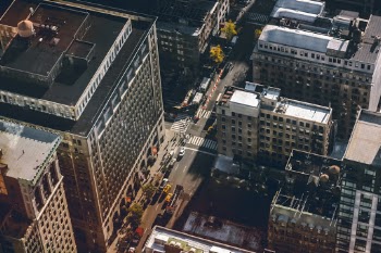 Streets of Manhattan, taken from Empire State Building.