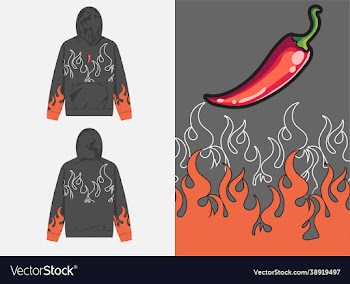 streetwear graphic design fire chilli