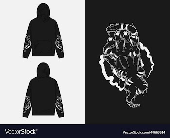 streetwear graphic design of hand and snakes