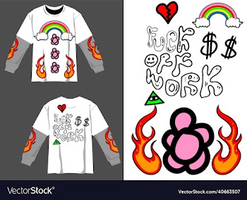 streetwear graphic design of hand drawing