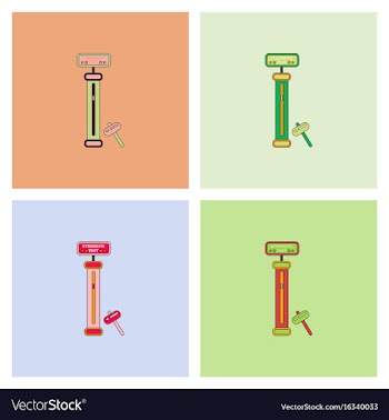 Strength tester test your strength amusement game vector image