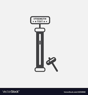 Strength tester test your strength amusement game vector image
