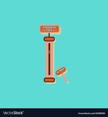 Strength tester test your strength amusement game vector image