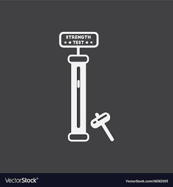Strength tester test your strength amusement game vector image
