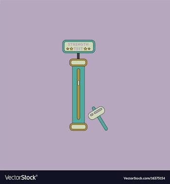 Strength tester test your strength amusement game vector image