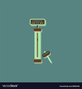 Strength tester test your strength amusement game vector image