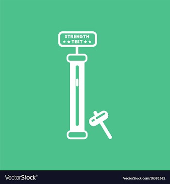 Strength tester test your strength amusement game vector image