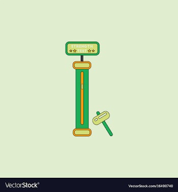 Strength tester test your strength amusement game vector image