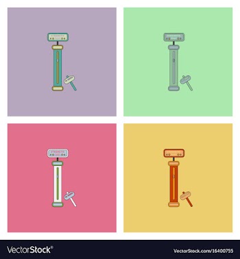 Strength tester test your strength amusement game vector image