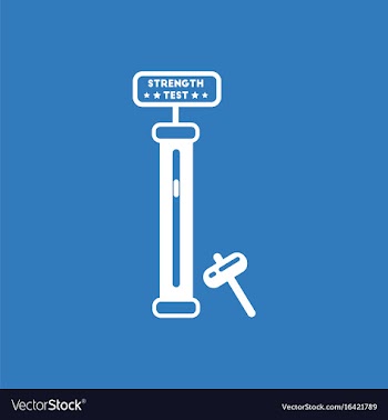 Strength tester test your strength amusement game vector image