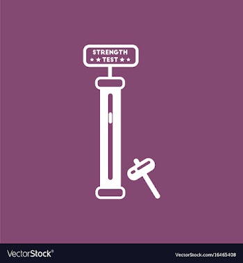 Strength tester test your strength amusement game vector image