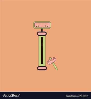 Strength tester test your strength amusement game vector image