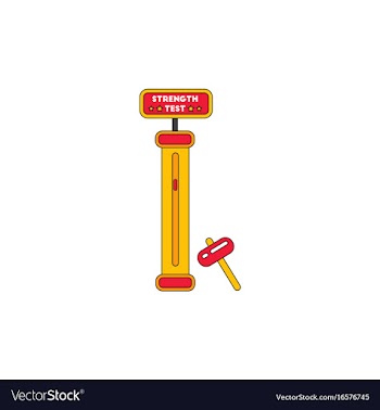 Strength tester test your strength amusement game vector image