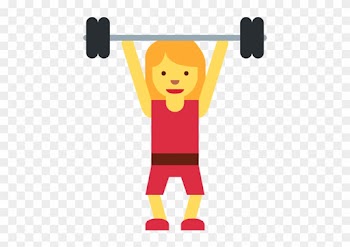 Strength Training For Women - Girl Lifting Weights Emoji