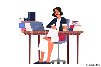 Stress at work and deadline concept