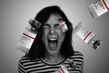 Stress patient getting vaccinated against Covid 19