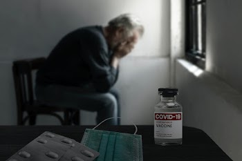 Stress patient getting vaccinated against Covid 19