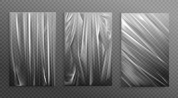Stretched cellophane crumple folded texture Free Vector