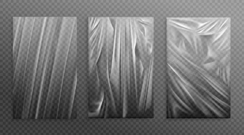 Stretched cellophane crumple folded texture Free Vector