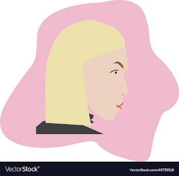 strict blondy girl face profile