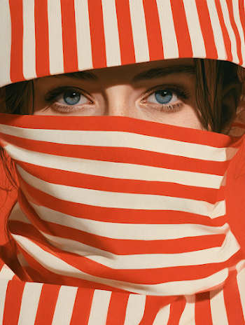 Striking Striped Portrait