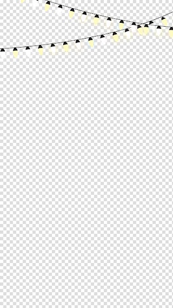 String lights illustration, White Yellow Area Rectangle, String Lights transparent background PNG clipart