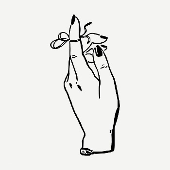 String on finger drawing, illustration | Free PSD - rawpixel