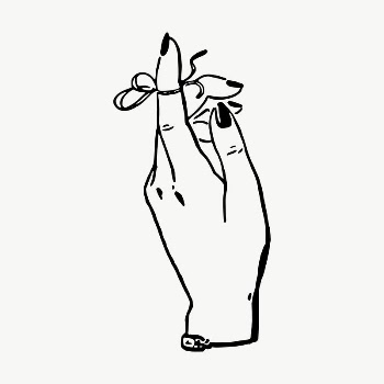 String on finger drawing, illustration | Free Vector - rawpixel