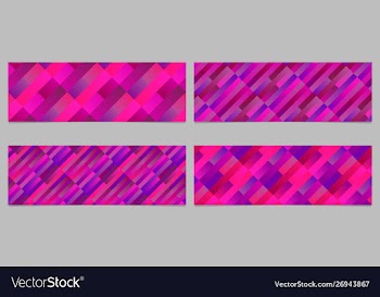 Stripe pattern banner background collection vector image